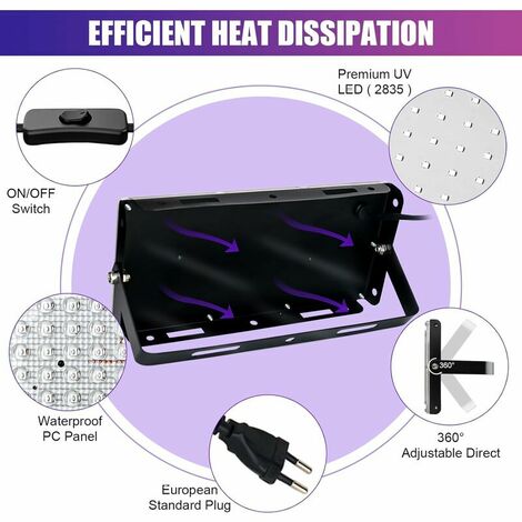 Solar powered deals led blacklight