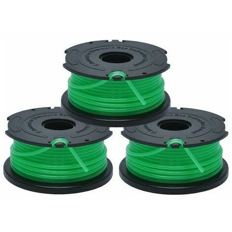 for Black+decker Pack Of 6 Grass Trimmer Replacement Spools, Self Reel Spool,  3 X 10m Heavy Duty Clear Nylon Line, 1.5mm Line, A6485-xj 