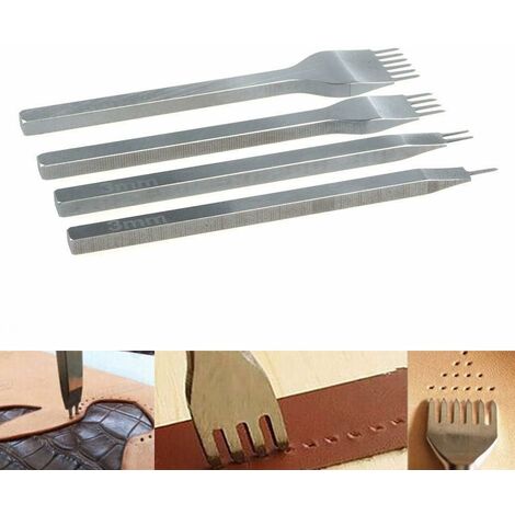 Diy Diamond Lacing Stitching Chisel Set Leather Craft Kits, Leather Craft  Tooth Punching Tool 4mm 1