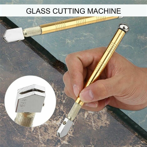 Glass Cutter, Upgrade Glass Cutter Tool 2mm-20mm, Pencil Style Oil