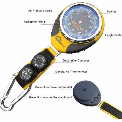 Portable multi functional digital barometer altimeter for outdoor