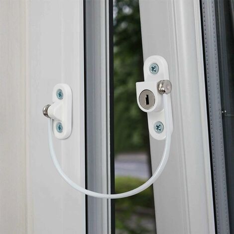 Window Restrictor Locks, Refrigerator Door Lock Child Safety Lock With Keys  No Screws Or