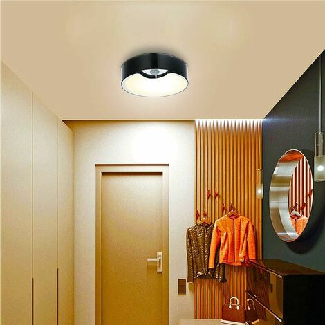 1pc Motion Sensor Ceiling Light, Battery Operated Indoor/Outdoor LED  Ceiling Lights For Closet Hallway Pantry Laundry Stairs Garage Bathroom  Shower Po