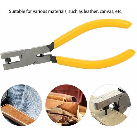 Leather Hole Punch, Revolving Turning Rotary Leather Belt Hole Puncher  Pliers Hand Tool, Heavy Duty Punch for Belt, Saddle, Watch Strap Etc 