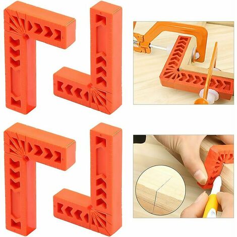 Positioning Square, Right Angle Clamps, Right Angle L Ruler, Carpenter Tool  (80mm 90 Degree) 4pcs