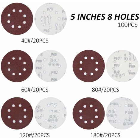 60 Grit Sanding Pads For Black And Decker Mouse Sanders, 12 Holes Hook And  Loop Sandpaper - Detail Palm Sander Sanding Sheets, Pack Of 50