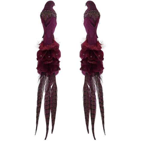 Déco Oiseau Payton Rouge Plume