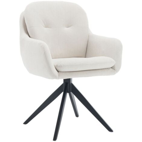 Chaise de Bureau Moderne Fauteuil de Bureau Rotation à 360° Chaise Bureau Erconomique avec Pieds en Métal, Chenille, Beige