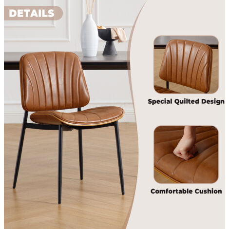 Lot De 2 Chaises De Salle à Manger, Chaise De Cuisine Avec Dossier Aspect Lin Chaise Rembourree Avec Pieds En Acier Gris