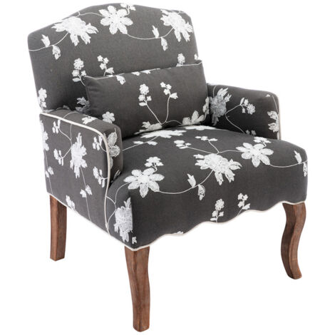 Wahson Office Chairs – Fauteuil relax en lin avec pieds en bois – Confort optimal avec coussin épais – Dimensions 86x70x71cm – Pour salon et chambre, gris