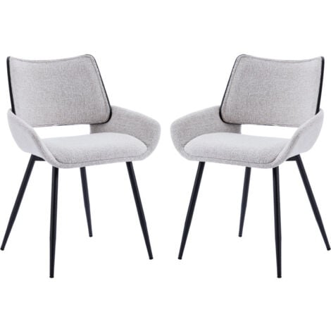 Lot De 2 Chaises De Salle à Manger Confortables En Suédine Avec