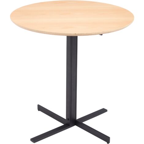 Table de salle à manger ronde en bois, Table de Cuisine ronde, table extensible, table de salle à manger, table de conférence, 95 cm, Noyer