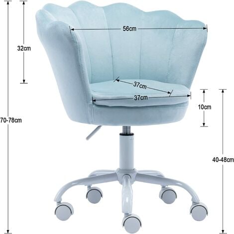 Hauteur Réglable Chaise,Enfant Chaise Bureau,Moderne Style Velours