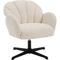Wahson Office Chairs – Fauteuil crapaud en fausse fourrure – Rembourrage en velours – Dimensions 71x71x78cm – Pour salon ou coiffeuse – Confort optimal