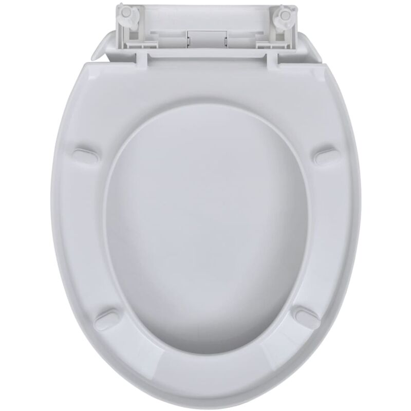 VIDAXL Abattant WC avec frein de chute 2 pcs Plastique Blanc pas