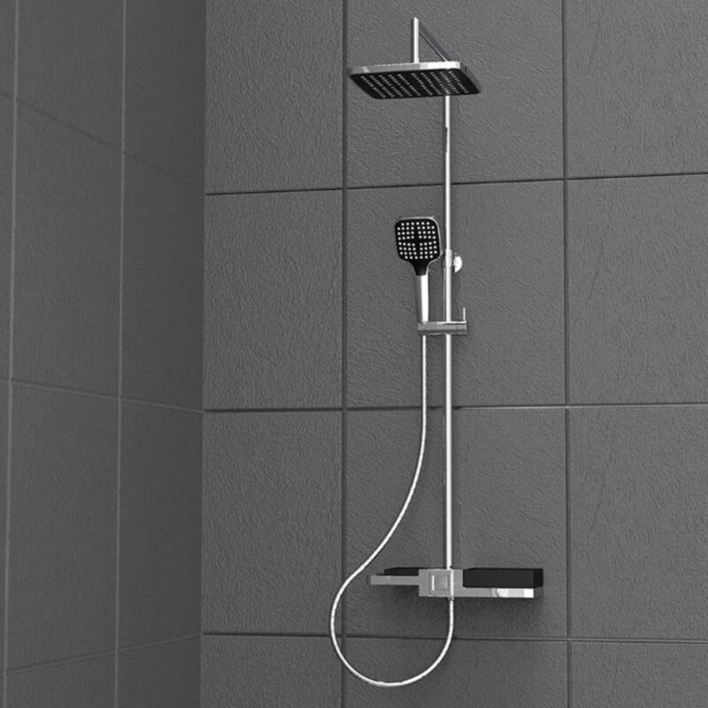 Schläfer | 8196000 - Poignée de Douche G 1/2 Pouces, Diamètre 75mm, Pomme  de Douche Chromé 3 Modes Spray, Douchette Universelle München, Tête de