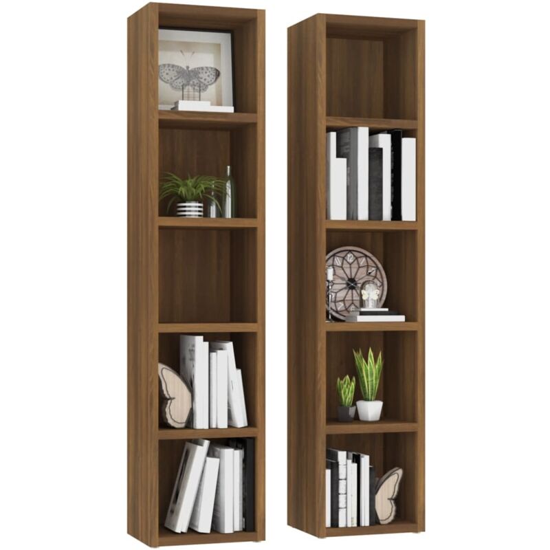 1/2x Armoire à CD Aggloméré/Bois d'ingénierie Etagère Rangement Meuble  Bureau M