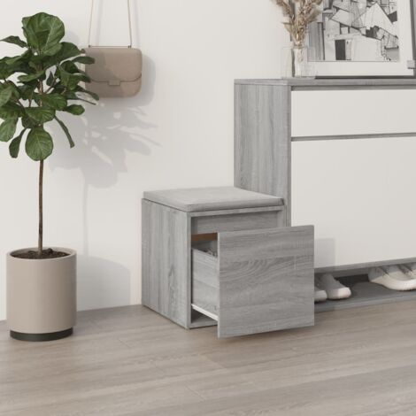 vidaXL Banc d'entrée 80 x 40 x 45 cm Bois décoré Gris Chêne Sonoma