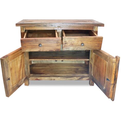 Buffet Bois de récupération massif 150x40x152 cm - Buffet En Bois
