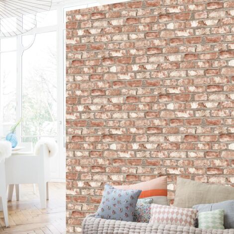 DUTCH WALLCOVERINGS Papier peint Briques Rouge EW3102