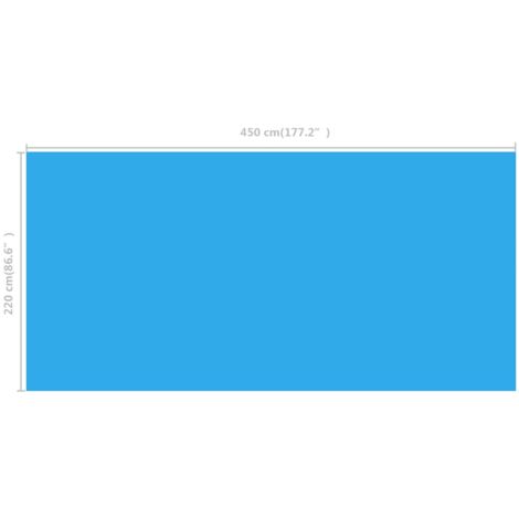 vidaXL Bâche de piscine rectangulaire 450 x 220 cm PE Bleu