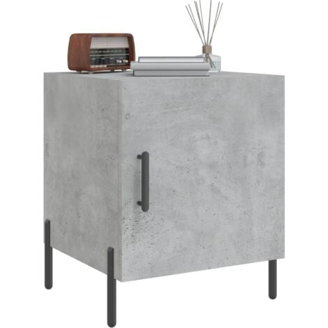 VidaXL Table De Chevet Gris B Ton 40x40x50 Cm Bois D Ing Nierie