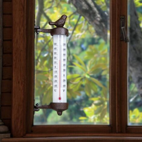 Acheter Jauge de température claire, moniteur de température mural, outil  de mesure, thermomètre en bois pour l'extérieur