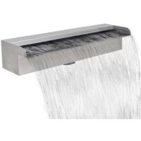 Lame d'eau rectangulaire 45 cm Acier inoxydable pour piscine