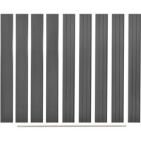 vidaXL Panneaux de clôture de remplacement 9 pcs WPC 170 cm Gris