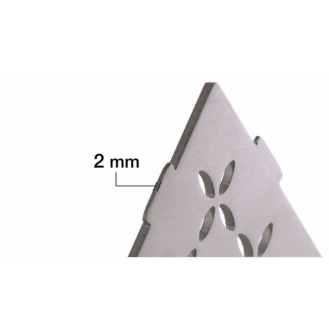 Tablette d'angle murale SHELF-S3 CURVE Acier inox brossé