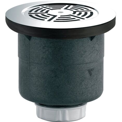 Valentin – Bonde de douche Ø90 mm avec grille inox Ø115 mm – Sortie verticale Ø40 mm – Joint Autofix pour installation rapide – Débit 45 l/mn
