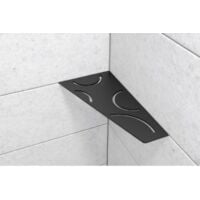 Tablette d'angle mural SHELF-S3 CURVE Noir graphite mat