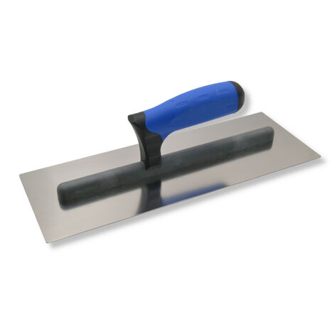 DEWEPRO Glättekelle PROFI - Edelstahlblatt 270x130mm Mit Ergonomischem Griff