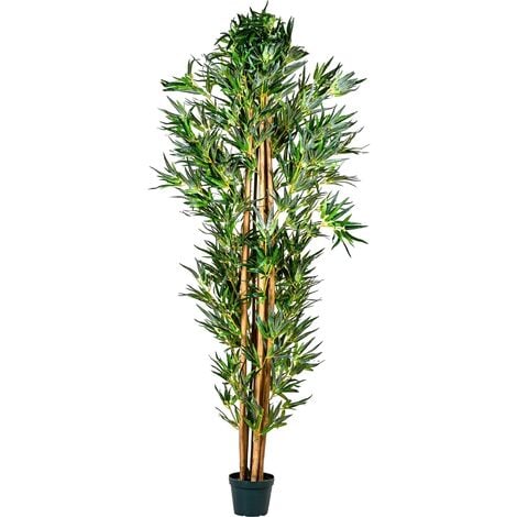 PLANTASIA Arbuste artificiel en bambou, choix de taille, 160 cm, 1104 feuilles