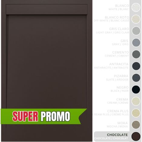 SOULBATH Plato de Ducha - Resina - Gel Coat - Textura Liso/Piedra - Antideslizante - Color Chocolate - 150x80- Extraplano 3cm. Incluye Válvula desagüe y Rejilla. Diseño Minimalista.