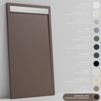 SOULBATH Plato de Ducha - Resina - Gel Coat - Textura Liso/Piedra - Antideslizante - Color Chocolate - 140x80- Extraplano 3cm - Incluye Válvula desagüe y Rejilla INOX.