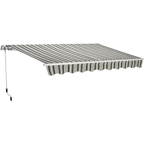 Garden Friend Quadratische Stabmarkise 200x250 grün gestreift