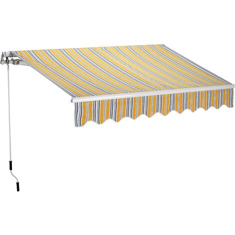 Garden Friend Quadratische Stabmarkise D. 200 L. 300 Farbe - Riga Gialla