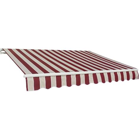 Garden Friend Quadratischer Stangenvorhang 200x250 burgunderfarben gestreift
