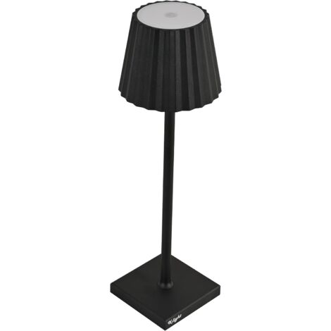 King Home Aluminium Tischleuchte K-light, warmweißes blendfreies, verstellbares Licht, Schwarz 10x10x38h cm