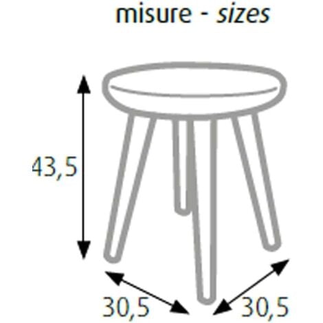 King Home GREEN KD STOOL Baumwollsitz + 4 Holzbeine CM 31X31X44