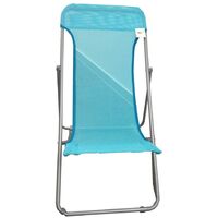 Garden Friend Beach Liegestuhl aus Stahl 45x72x70h cm Farbe Hellblau