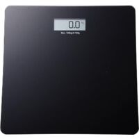 King Home Gießereiwaage mit LCD-Anzeige max. Kapazität 150KG schwarzer Glassockel 30x30x1,7h cm