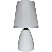 King Home WEISSE TISCHLAMPE Keramik runder Sockel 10x25h cm