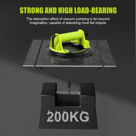 DEWINNER Ventouse Carrelage Professionnelle, Ventouse Vitre avec Boîte à Outils Portable, Capacité de Charge 110-200kg, pour Transport et Déménagement de Vitre, Tuiles