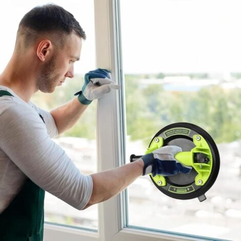 DEWINNER Ventouse Carrelage Professionnelle, Ventouse Vitre avec Boîte à Outils Portable, Capacité de Charge 110-200kg, pour Transport et Déménagement de Vitre, Tuiles