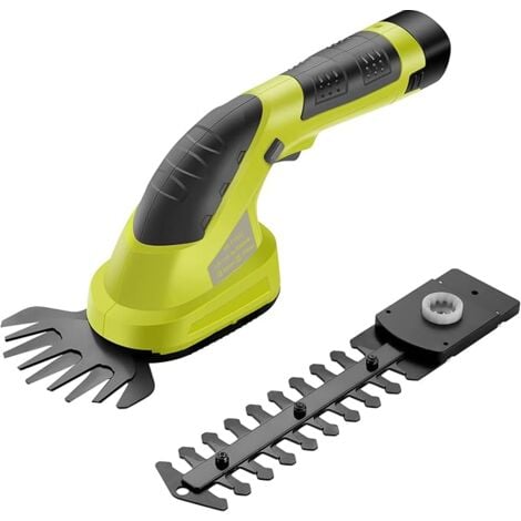 Cisailles à Gazon, Légère Tondeuse à Gazon Manche avec Batterie 7.2V 1500mAh Rouge