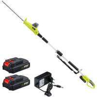 Dewinner – Taille-haies télescopique sans fil 20V – Longueur de lame 460 mm – Capacité de coupe 16 mm – Chargeur rapide inclus