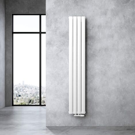 doporro Calefacción de baño 180x31cm Radiador de panel blanco para conexión central vertical de una capa