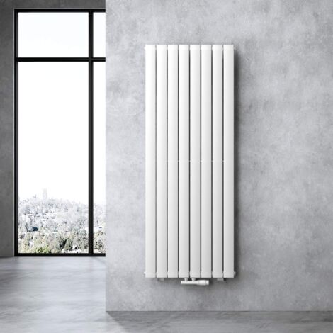 doporro Calefacción de baño 160x61cm Radiador de panel blanco para conexión central vertical de una capa